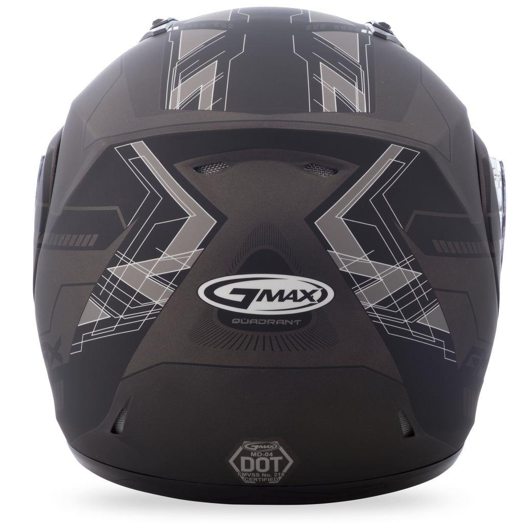 Md 04 Modular Helmet Matte Black/Dark Silver Md