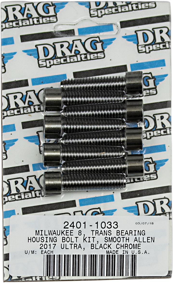 DRAG SPECIALTIES Bolt Kit - Transmission Bearing - Smooth - M8 MK783SBK