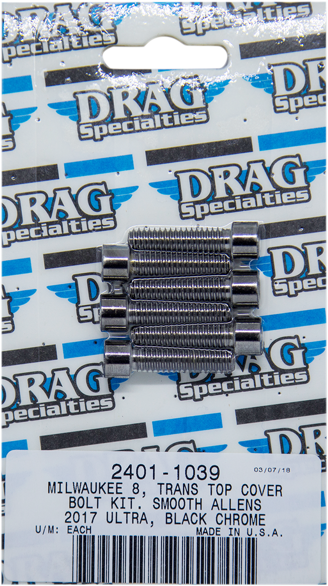 DRAG SPECIALTIES Bolt Kit - Transmission Top - Black/Chrome - M8 MK786SBK
