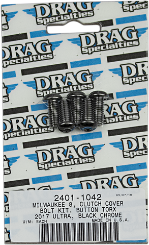 DRAG SPECIALTIES Bolt Kit - Clutch - Torx - Black/Chrome MK788BK