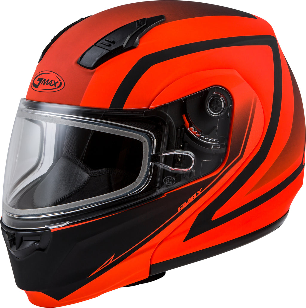 Md 04s Modular Docket Snow Helmet Matte Neon Org/Blk Lg
