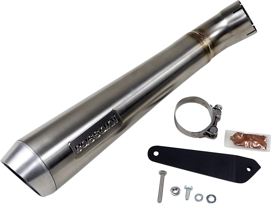 BASSANI XHAUST 4" Muffler without Cat - Low Mount 8F127SS