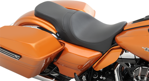 DRAG SPECIALTIES Forward Positioned Predator 2-Up Seat - Solar Leather - FL '08-'22 0801-1264