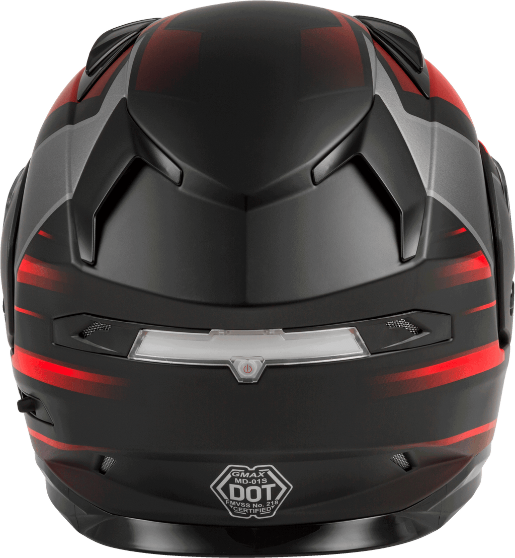 Md 01s Modular Snow Helmet Descendant Matte Black/Red 2x