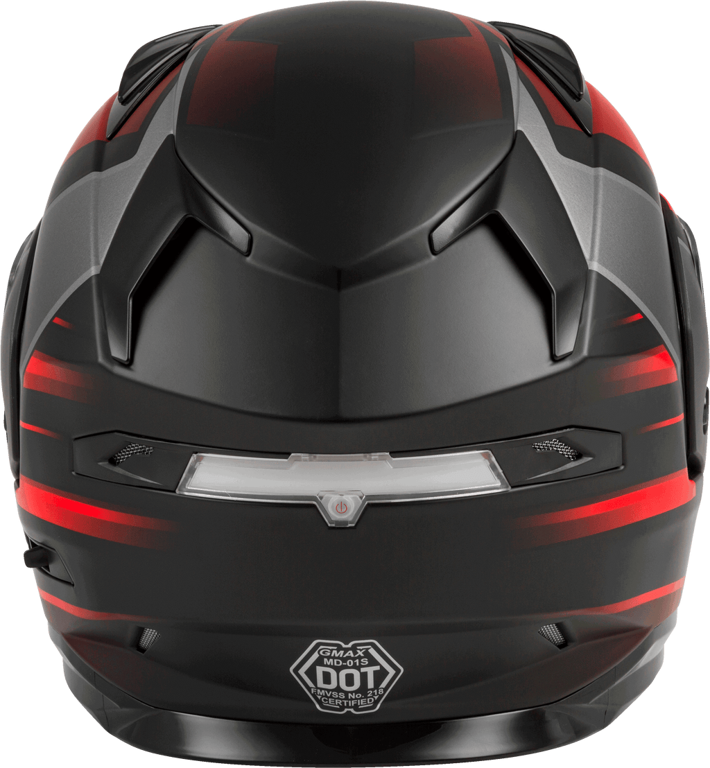 Md 01s Modular Snow Helmet Descendant Matte Black/Red Lg