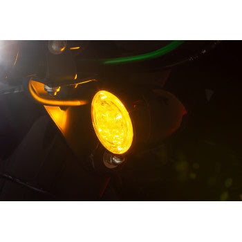 CIRO LED Lighted Fang® Front Signal Light Inserts Black - Smoke