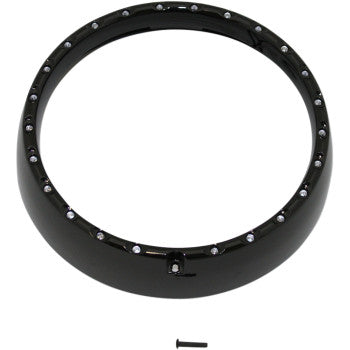 2001-1271 Halo Headlight Trim Ring - FLHT '06-'13 - Black