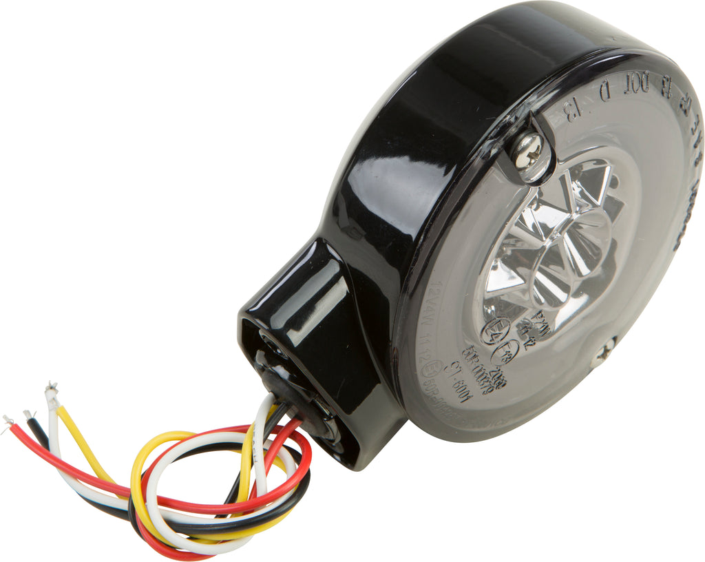Turn/Stop Combo Led Amber/Red Black W/Smoke Lens