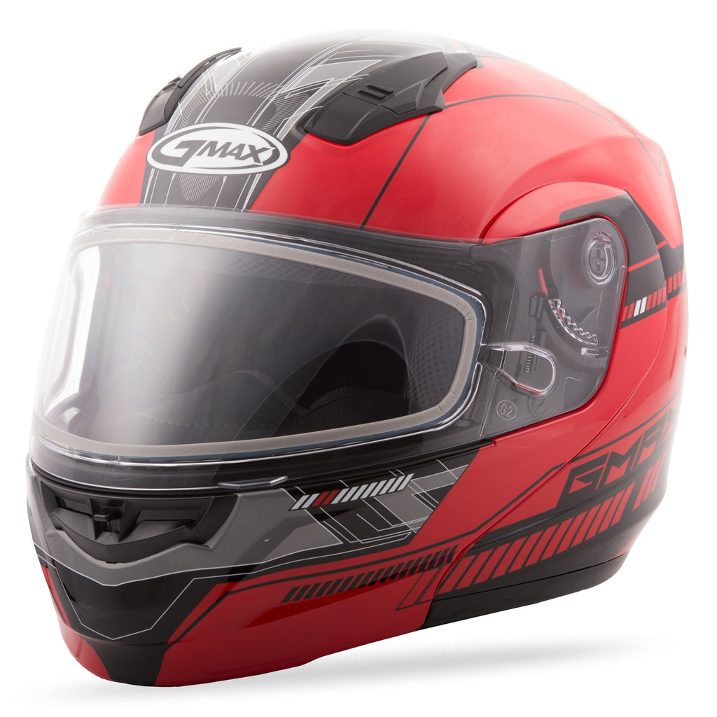 Md 04 Snow Modular Helmet Red/Black L