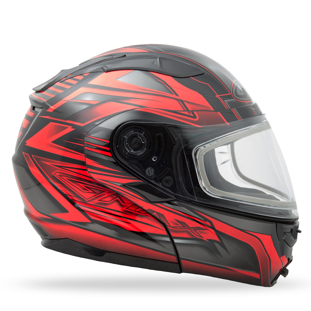 Gm 64s Modular Helmet Carbide Black/Red 3x