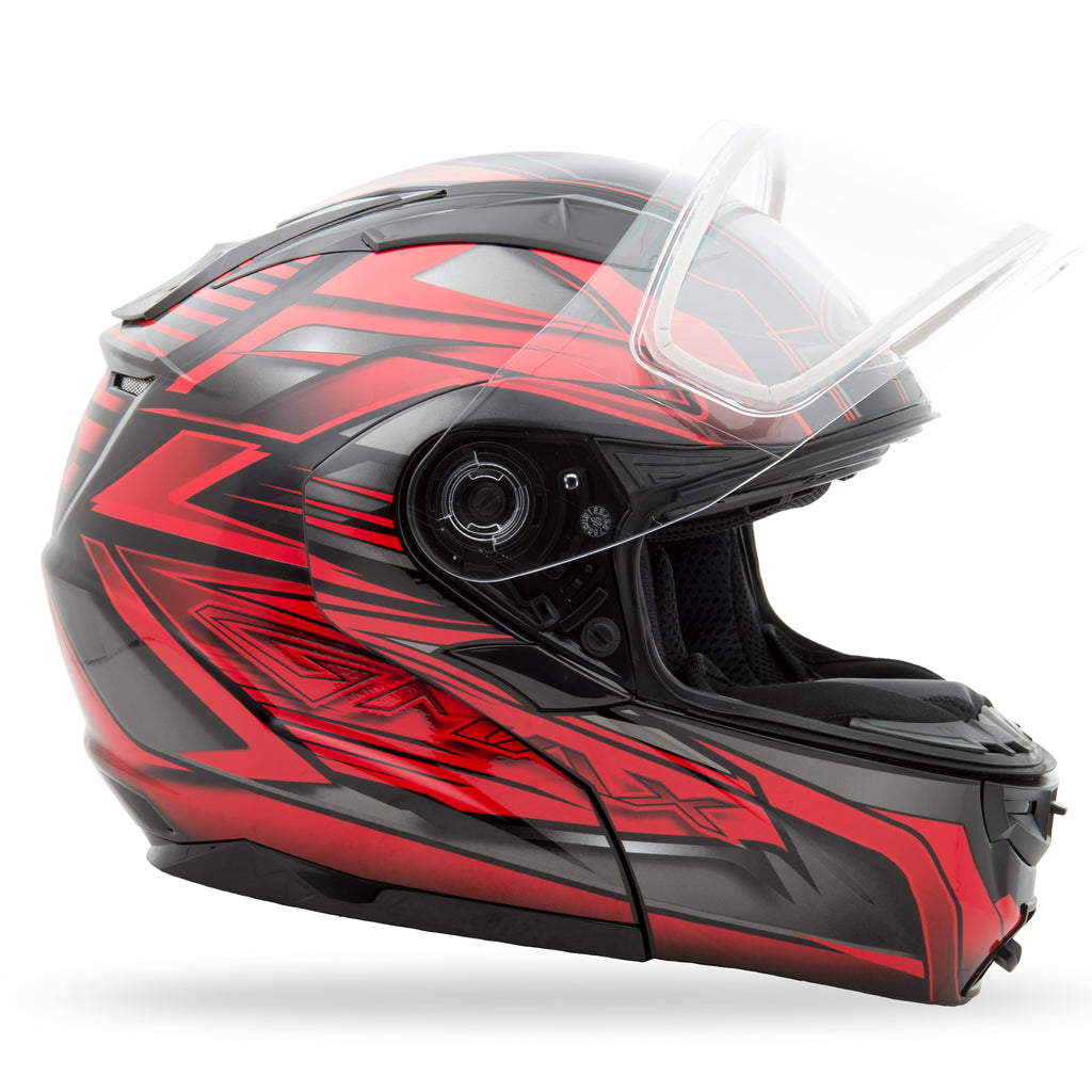 Gm 64s Modular Helmet Carbide Black/Red 3x