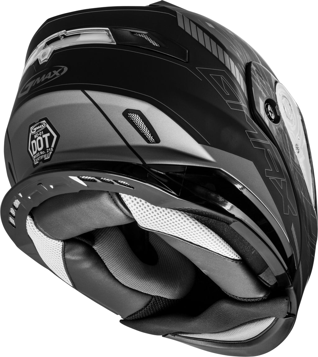 Md 01s Modular Wired Snow Helmet Matte Black/Silver 3x