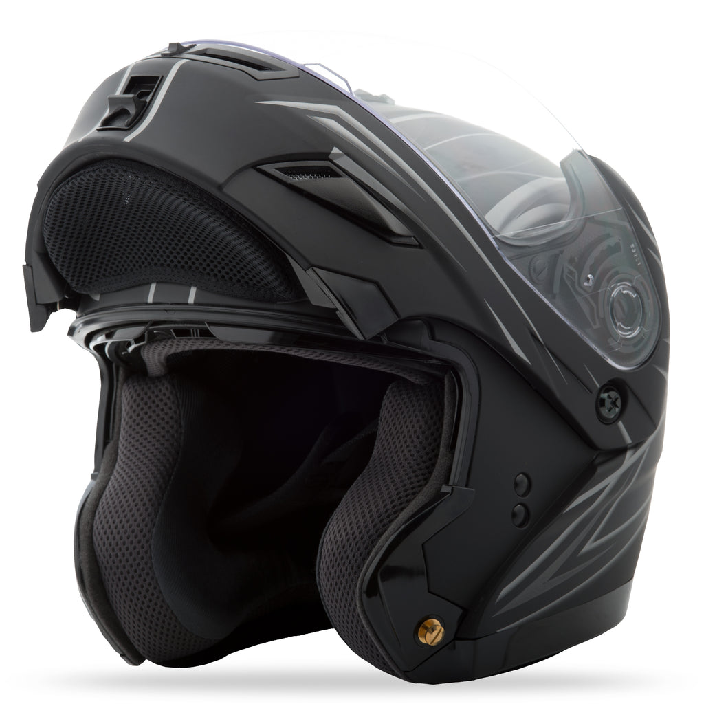 Gm 54 Modular Helmet Derk Matte Black/Silver 2x