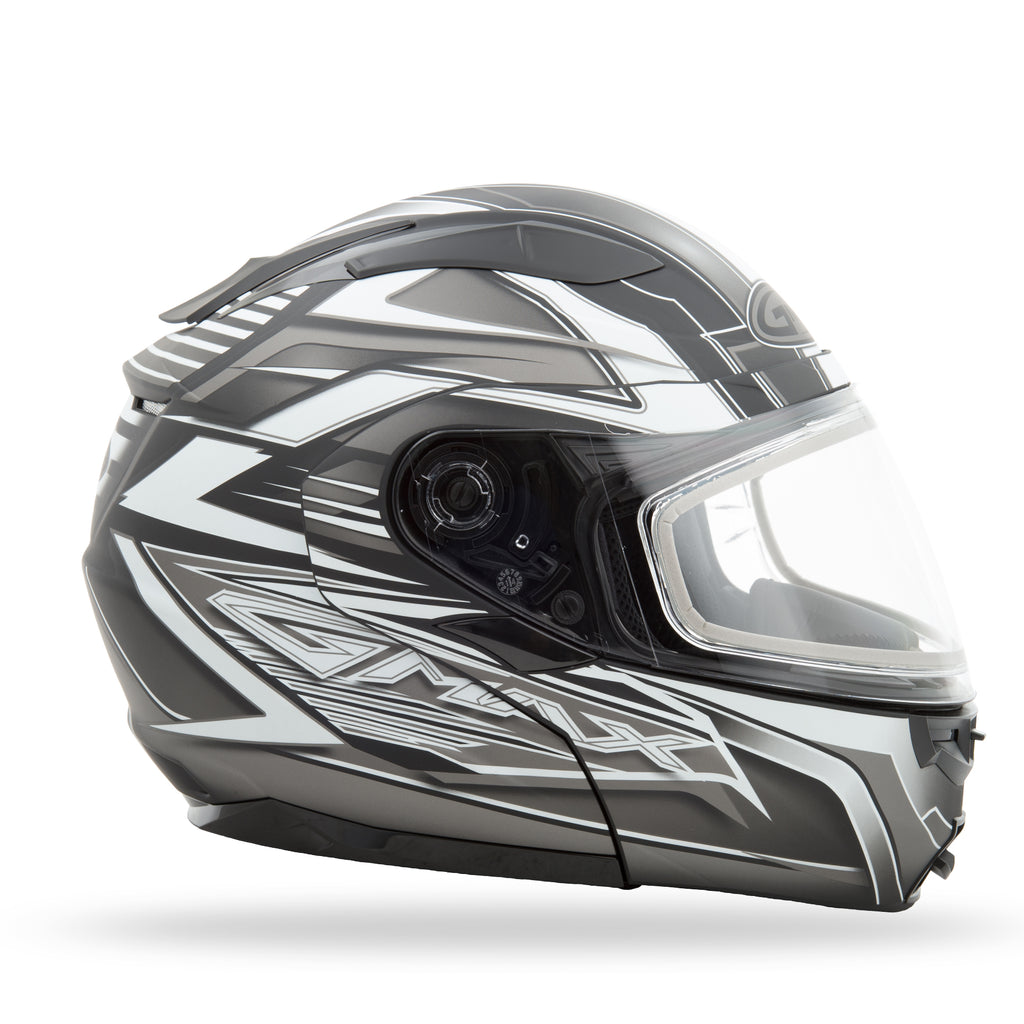 Gm 64s Modular Carbide Snow Helmet Matte Black/White Lg