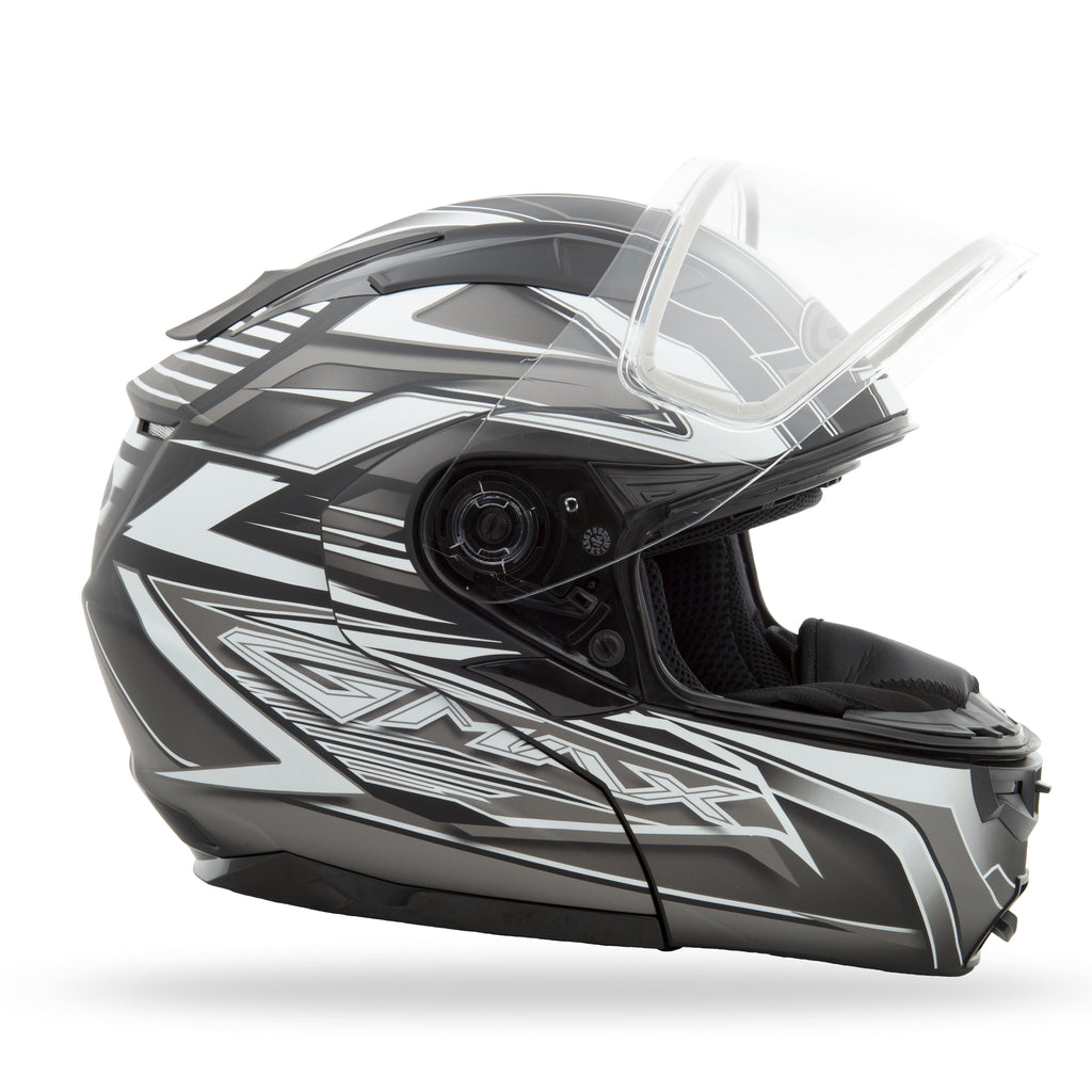 Gm 64s Modular Carbide Snow Helmet Matte Black/White Lg