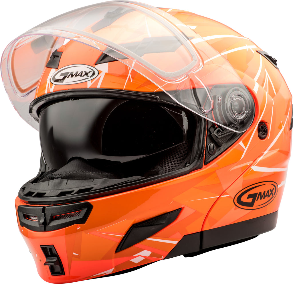 Gm 54s Modular Scribe Snow Helmet Hi Vis Orange 3x