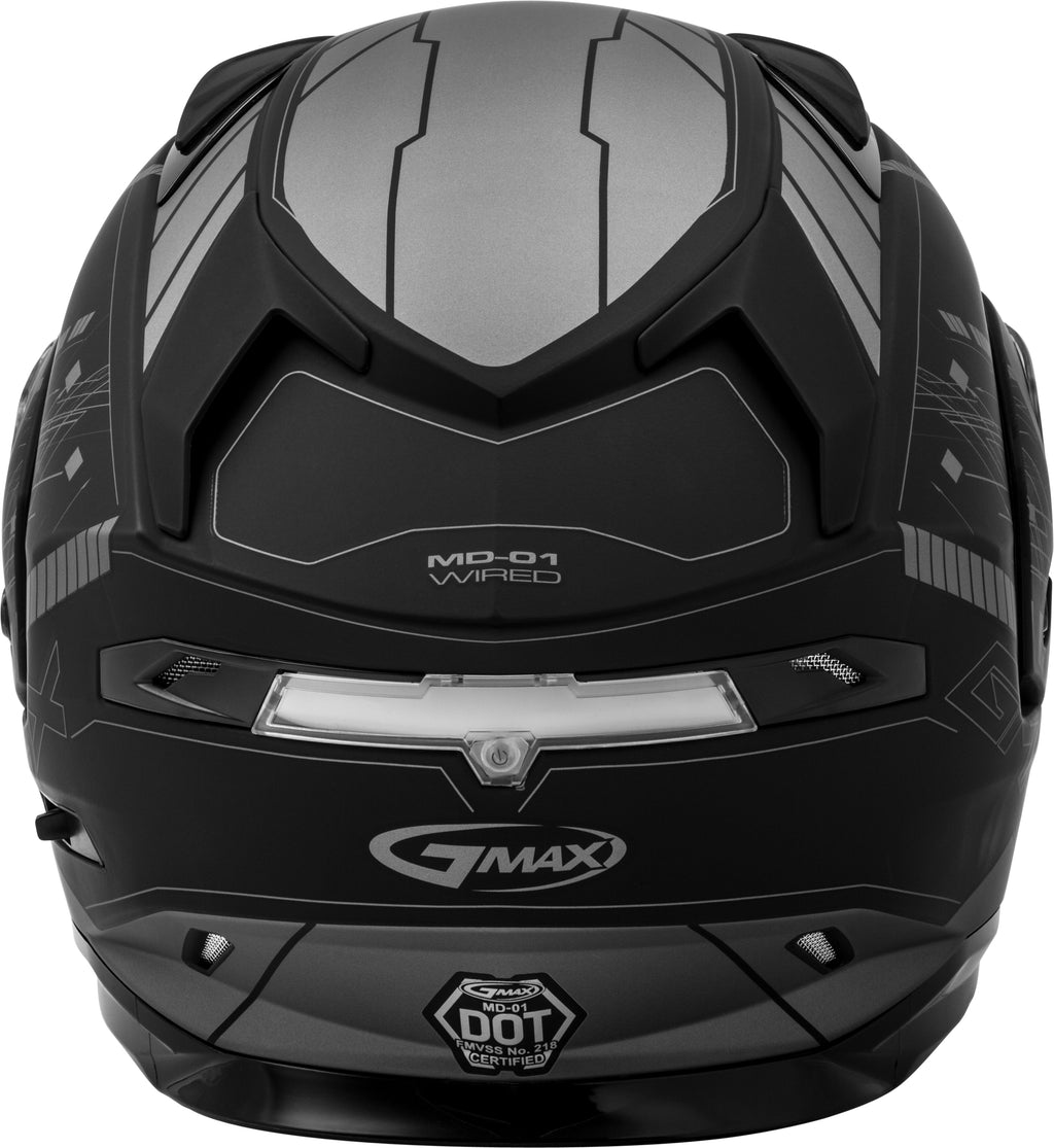 Md 01s Modular Wired Snow Helmet Matte Black/Silver Md