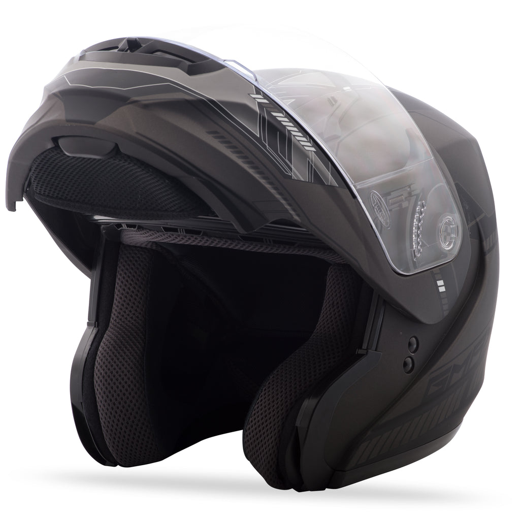 Md 04 Modular Helmet Matte Black/Dark Silver Md
