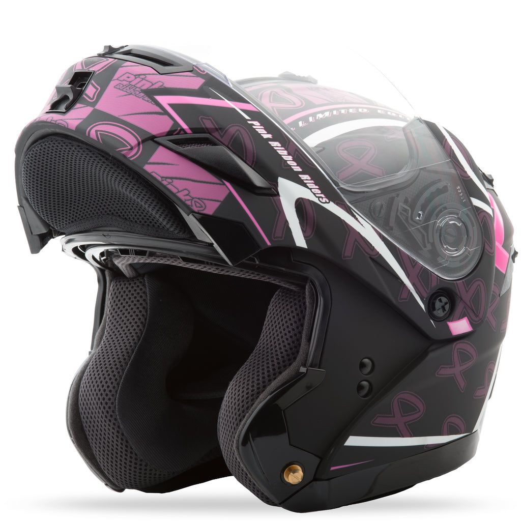 Gm 54s Modular Helmet Matte Black/Pink Ribbon Xs