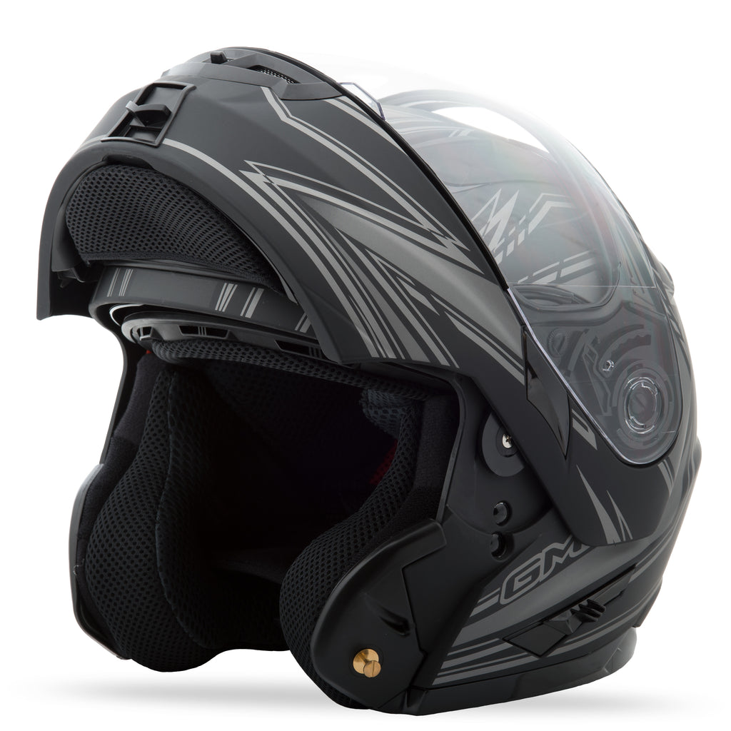 Gm 64 Modular Derk Helmet Matte Black/Silver Xs