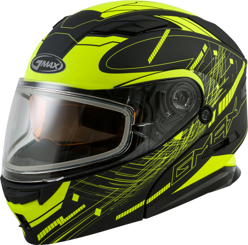 Md 01s Modular Wired Snow Helmet Black/Hi Vis Xl