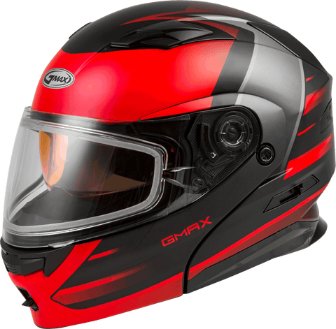 Md 01s Modular Snow Helmet Descendant Matte Black/Red 2x