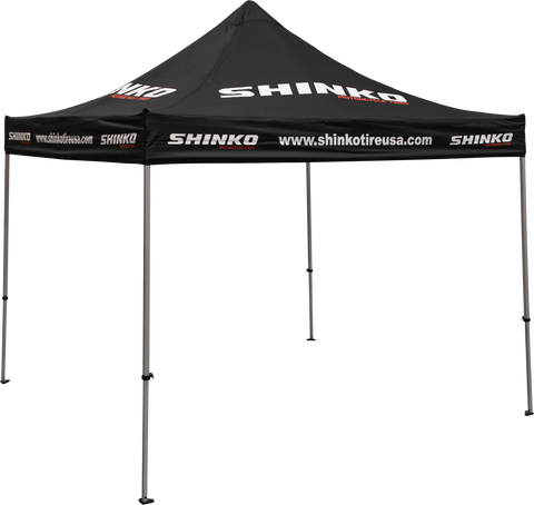 Aluminum Canopy 10'x10' Black W/Heavy Duty Frame
