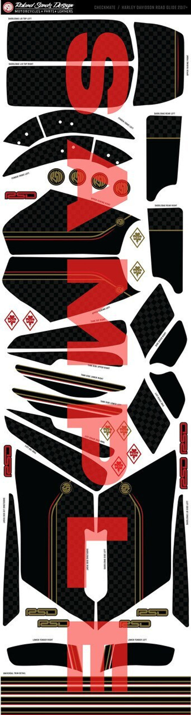 Check-It Graphics Kit for Harley Road Glide (2017-2020) Roland Sands Design